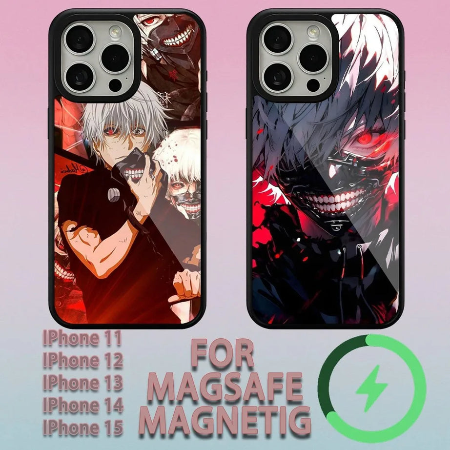 Anime Tokyo Ghoul Phone Case for iPhone 15 14 13 12 11 Pro Max Plus Magsafe Magnetic Wireless Charging Cover