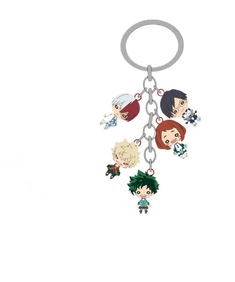 My Hero Academia Anime Metal Keychain With Midoriya Izuku Cosplay Accessories Colorful Pendant for Gift