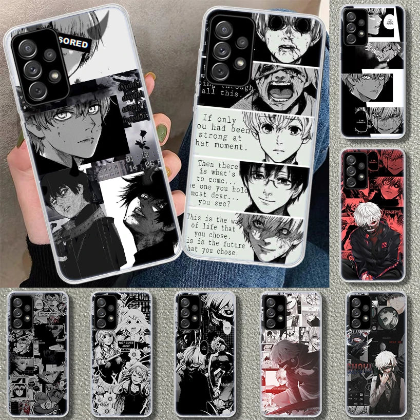 Anime Tokyo Ghouls Phone Case for Samsung Galaxy A15 A25 A35 A55 A14 A24 A34 A54 A04S A13 A23 A33 A53 A03S A52 A12 A22 A3