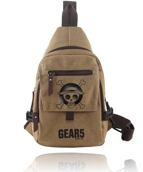 One Piece anime chest bag Luffy canvas crossbody bag student multi-function zipper shoulder bag large capacity creative gift