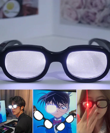 Conan Cosplay Glasses Anime LED Glasses Glowing Glasses Bowtie Men Women Halloween Carnival Party Role Play Props Accessories