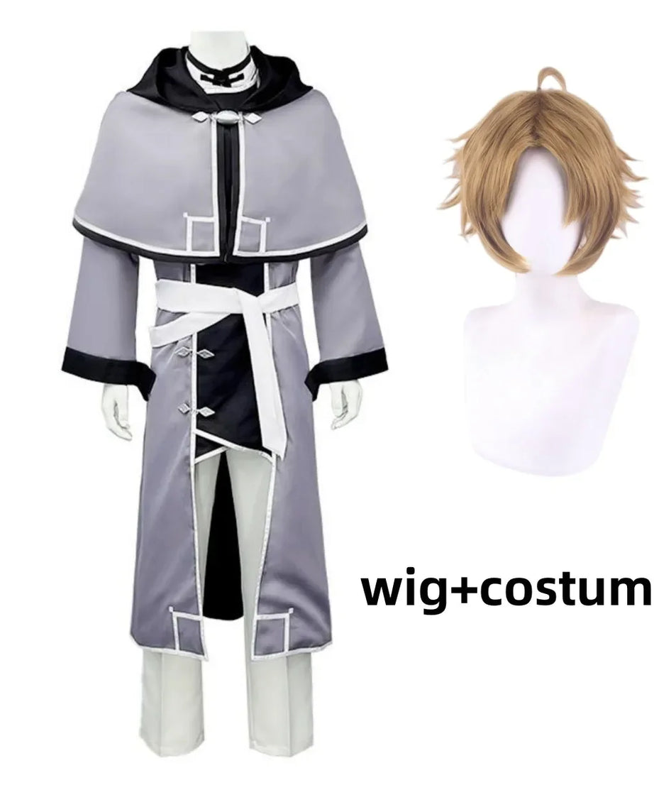 Rudeus Greyrat Dead End Cosplay Set – Mushoku Tensei Costume with Wig & Cloak