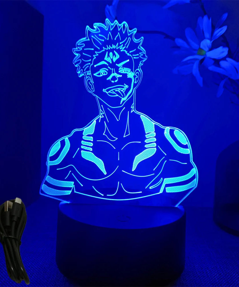 3D Anime Lamp Jujutsu Kaisen Led Night Light RGB Table Lamps Satoru Gojo Action Figure Kids Bedroom Desk Home Decor Friend