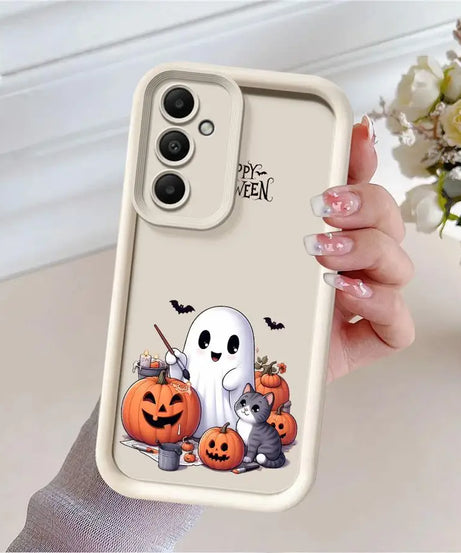 Case for Samsung A54 A52 A14 A53 A12 A13 A23 A71 A34 A51 A13 A33 A15 A32 A22 A55 A24 Phone Case Happy Halloween Ghost