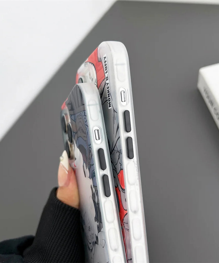 One Piece Luffy New Gear 5th Nika Laser Phone Case for iPhone 15 14 13 12 pro max 11 16 Men's Gift Back Cover