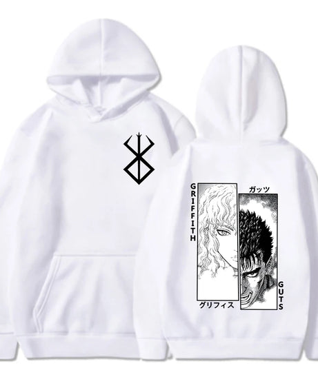 Hot Anime Guts Griffith Graphic Printed Hoodie Unisex Autumn Winter Casual Loose Long Sleeve Pullover Fashion Sweatshirt