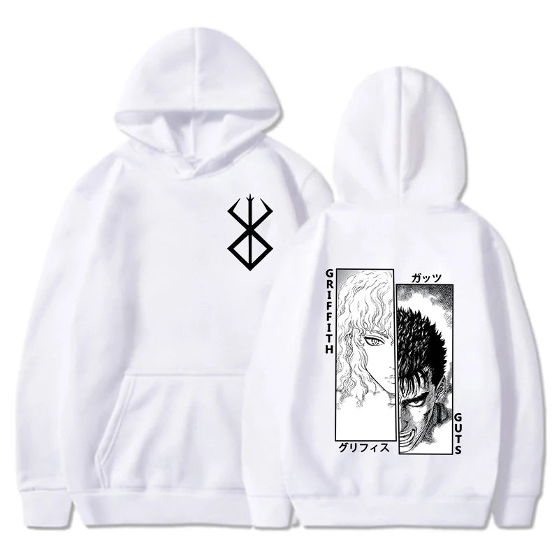 Hot Anime Guts Griffith Graphic Printed Hoodie Unisex Autumn Winter Casual Loose Long Sleeve Pullover Fashion Sweatshirt