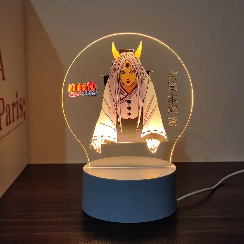 New Animation Naruto anime peripheral light-up stand night light Naruto Sasuke Uchiha Itachi Gaara Kakashi Tsunade holiday gift