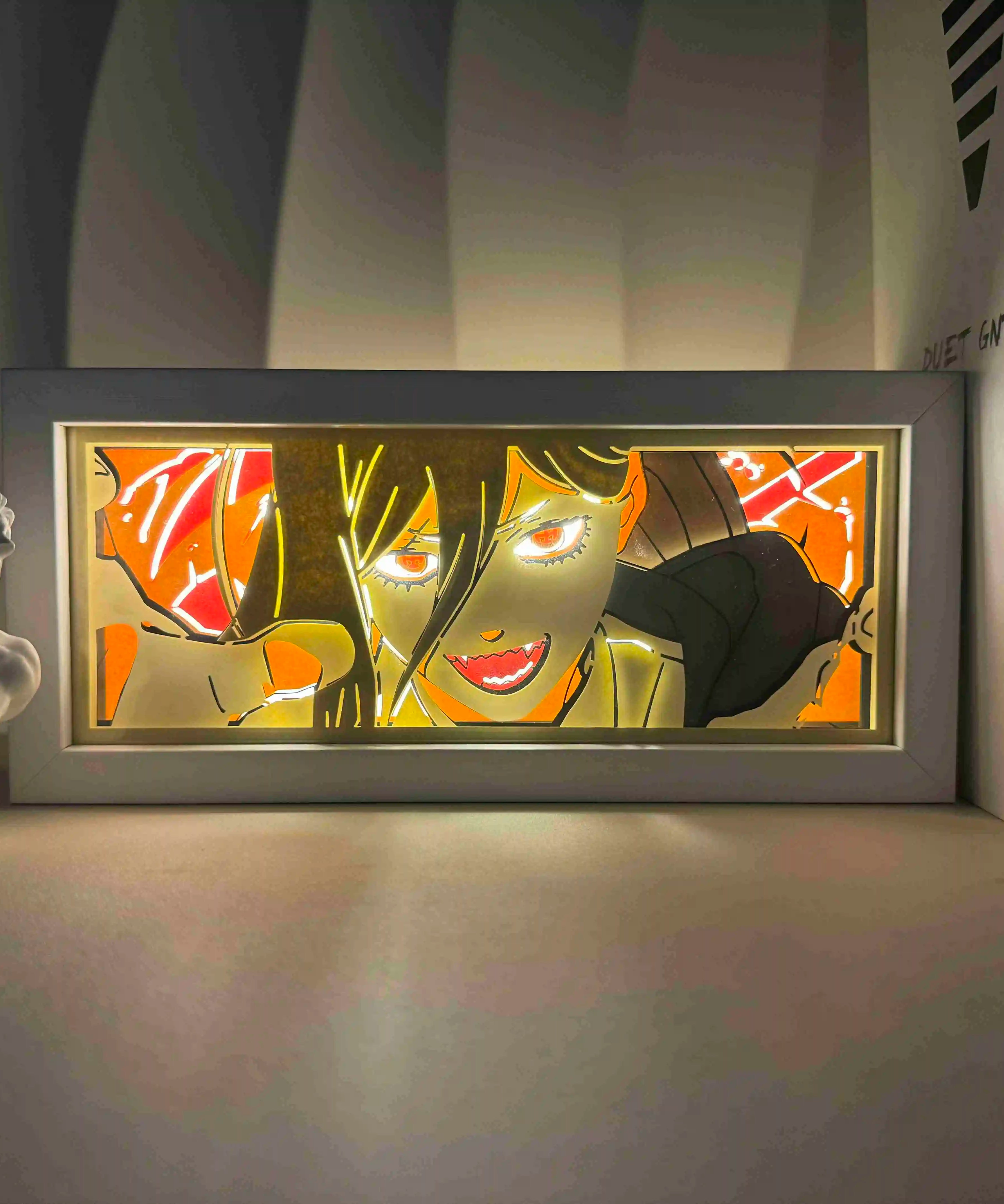 Anime  series paper-cut light room bedroom night light atmosphere light remote control colorful light box