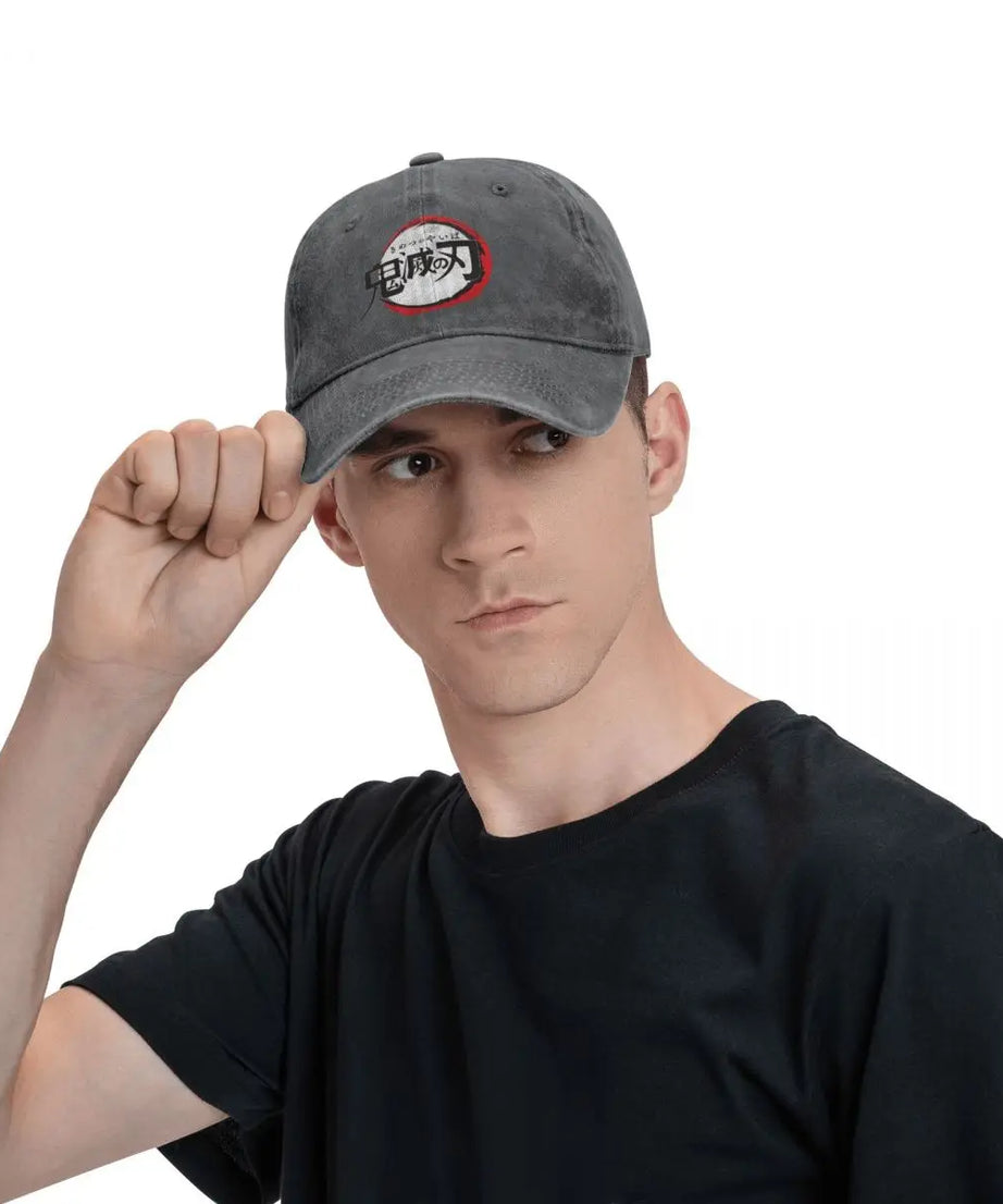 Demon Slayer Anime Baseball Caps Fashion Distressed Washed Snapback Cap Men Women Outdoor Activities Caps Hat