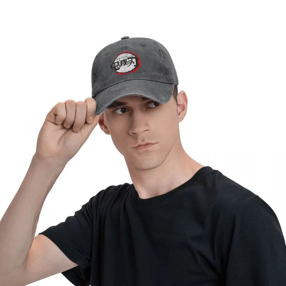 Demon Slayer Distressed Snapback Cap — Adjustable 5