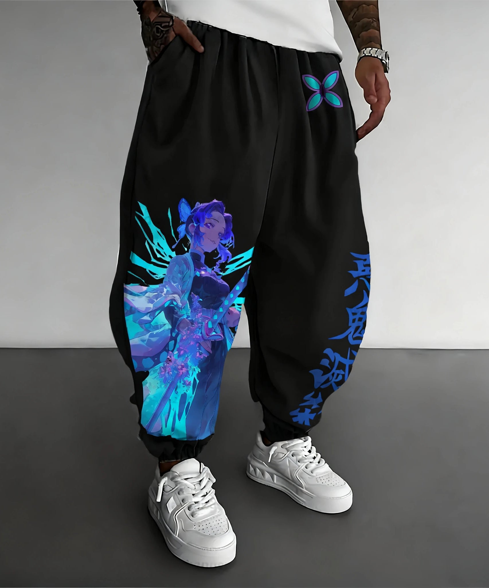 Demon Slayer Sweetpants Autumn/Winter Men's New Anime Printed Harajuku Trendy Versatile Loose Casual Sports Pants