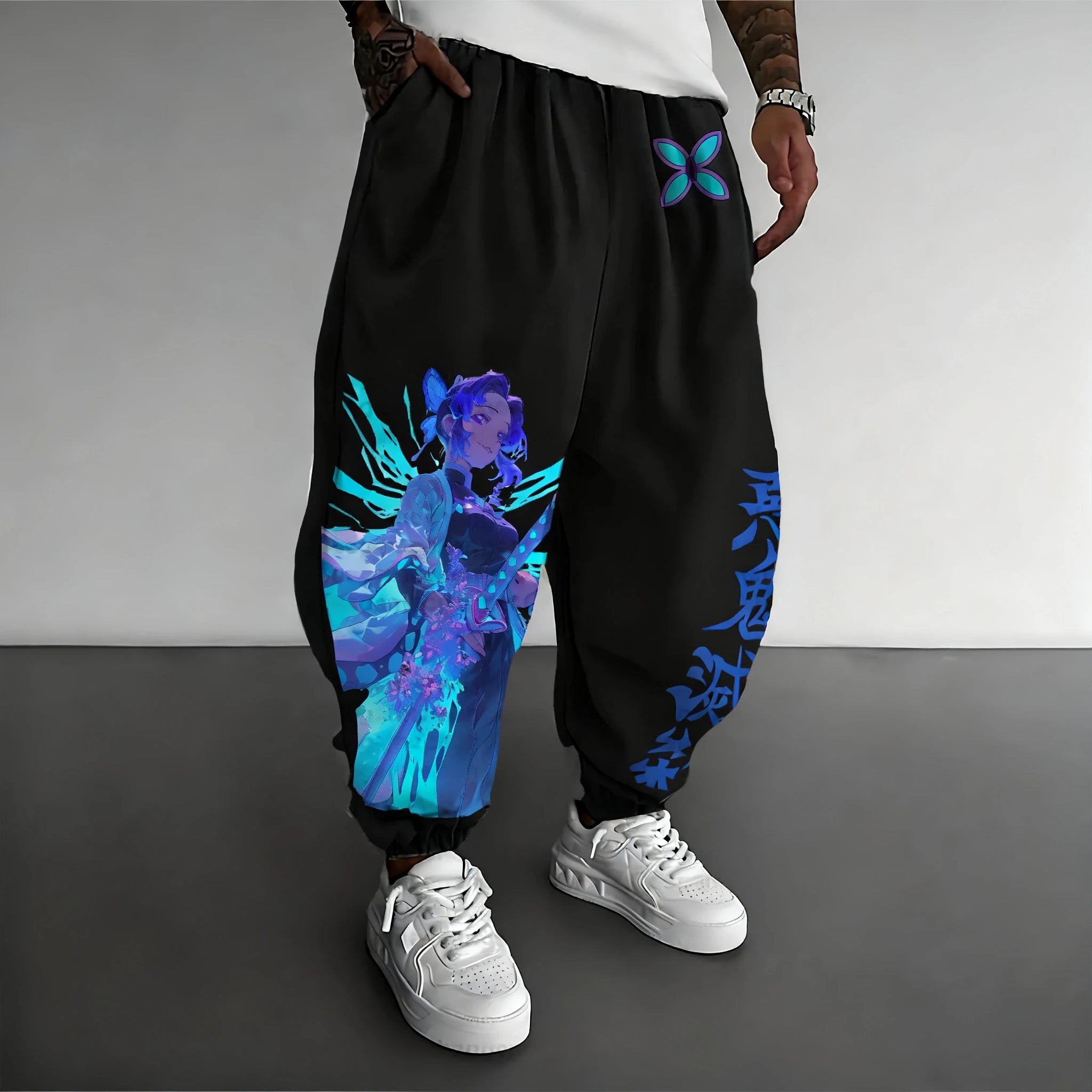 Demon Slayer Sweetpants Autumn/Winter Men's New Anime Printed Harajuku Trendy Versatile Loose Casual Sports Pants