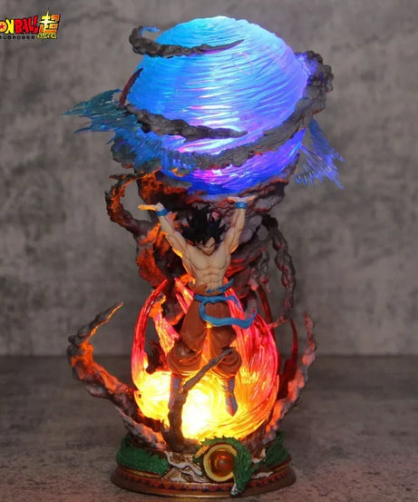 Hot Sales 23cm Anime Dragon Ball Goku Figure Super Spirit Bomb Son Goku Action Emit Light Figure Pvc Model Collection Model Gift