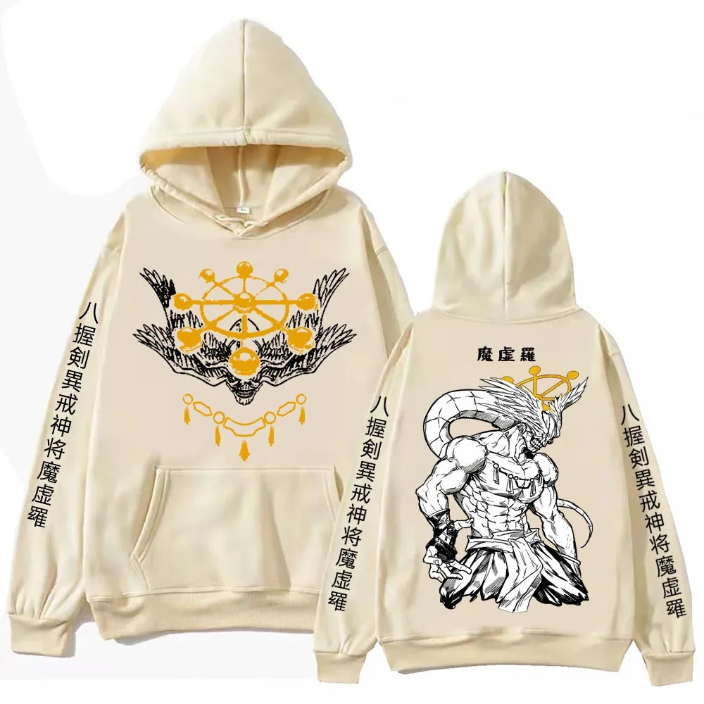 Anime Jujutsu Kaisen Mahoraga Graphic Hoodie – Harajuku Casual Pullover Sweatshirt for Men & Women 2