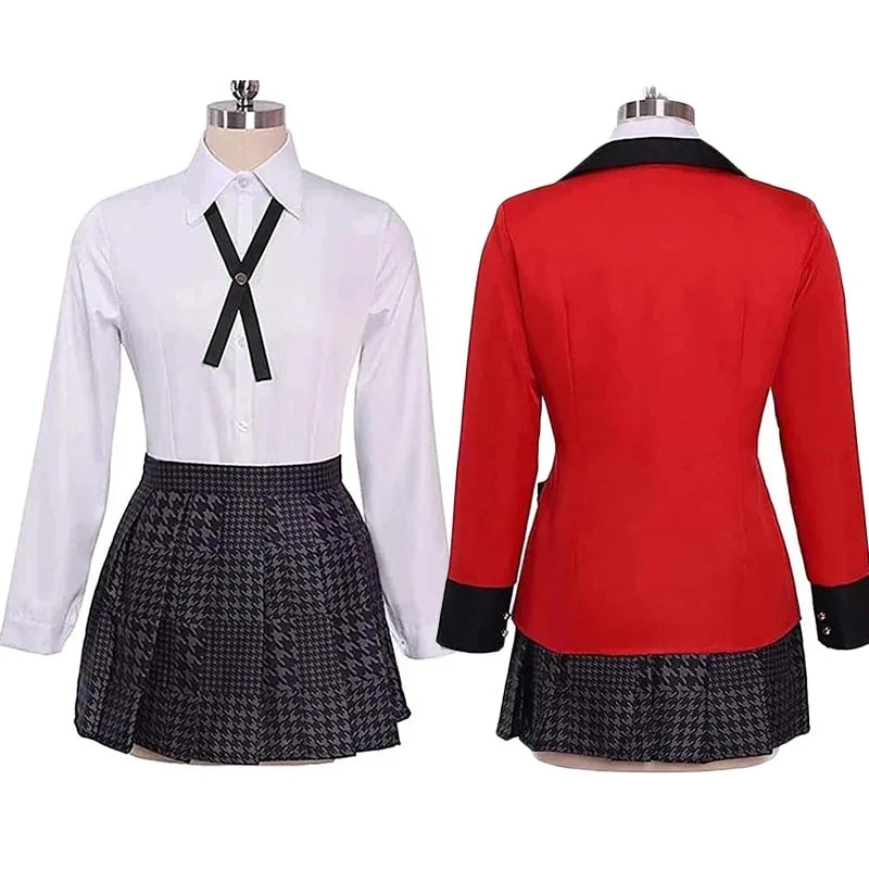 Yumeko Jabami Cosplay Costume School Uniforms Jabami Yumeko Outfits Full Set with Stockings Girl JK School Uniform For Comic Con