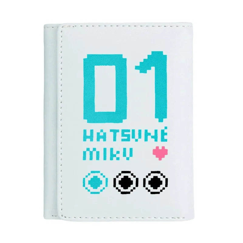 Hatsune Miku Anime Peripheral Zipper New PU Wallet Handsome Personality Boy Print Coin Purse Short Card Pack Holiday Gift