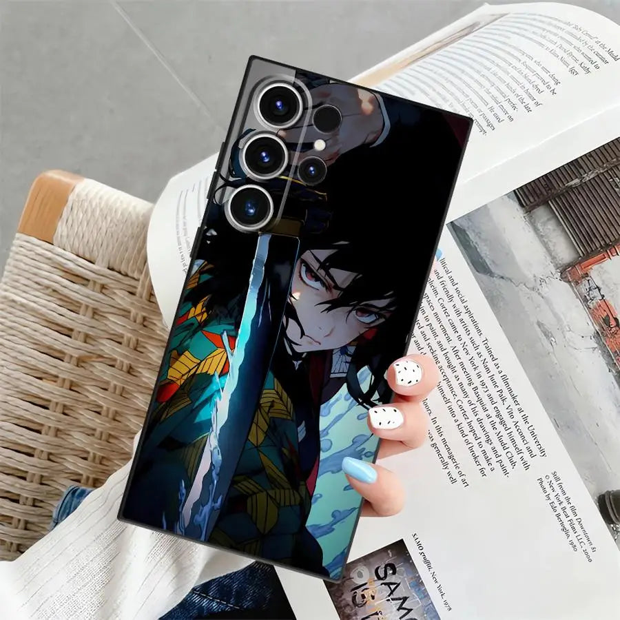 Demons Anime Slayer Case for Samsung Galaxy S25+ S9 S24+ S21 S22 S25 Ultra S20 S23 FE S24 Plus Soft Back Phone Cover
