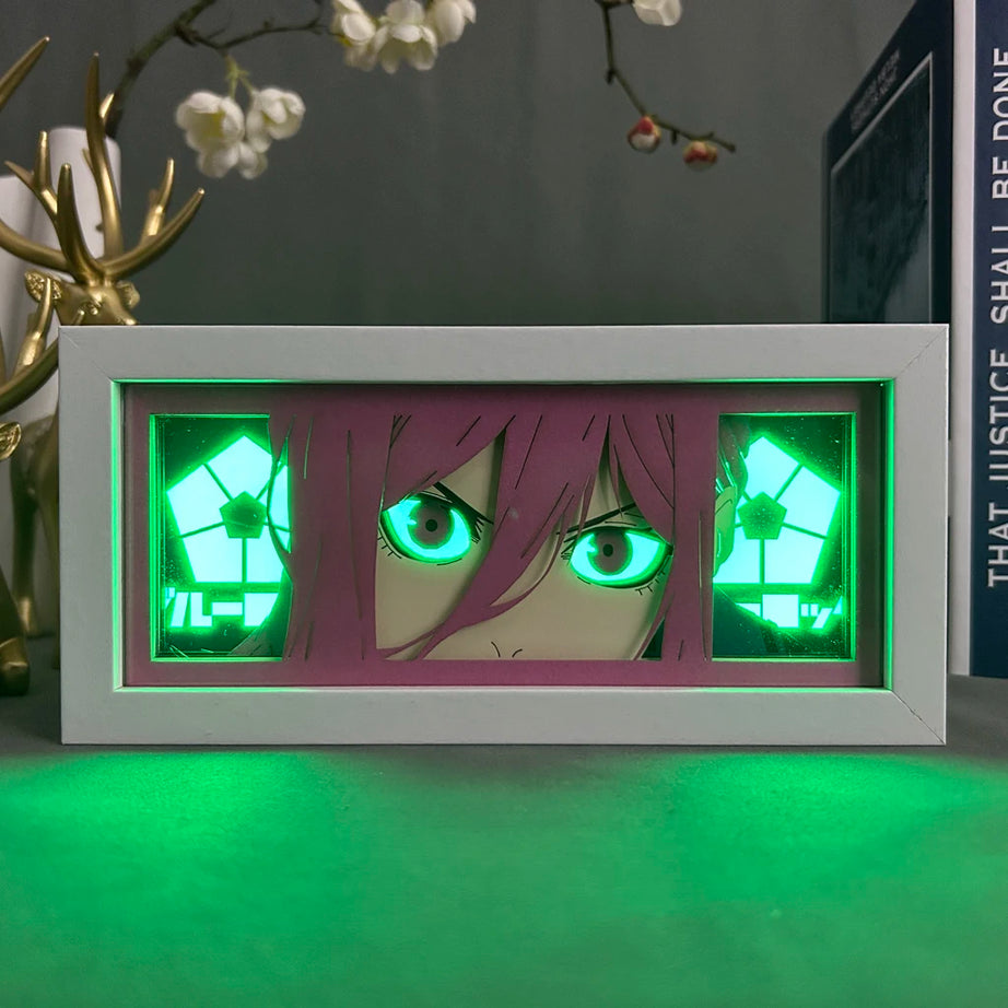 Anime Blue lockChigiri Paper Cut Table Night Light Led Night Light Box