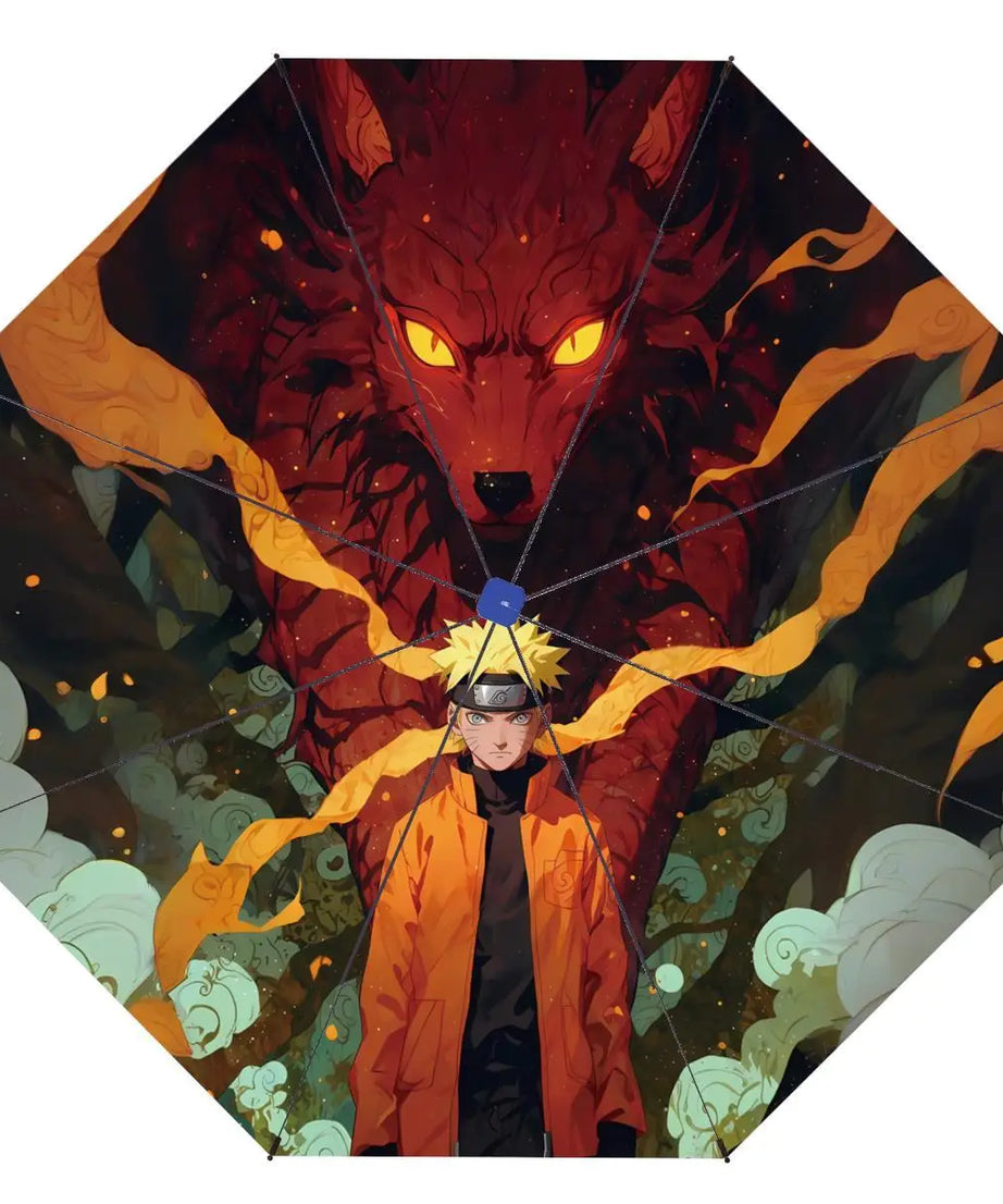 Naruto Umbrella Anime Personality Creative Fashion Sunscreen Student Fully Automatic Folding Umbrella Birthday Gift