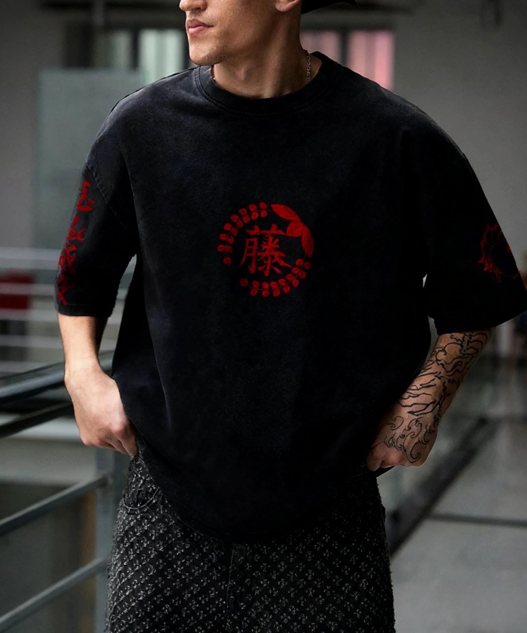 Demon Slayer Corps 9 Hashira Anime Printed T-shirt Men's Summer New Harajuku Large Size Trendy Casual Loose Parent Child Top