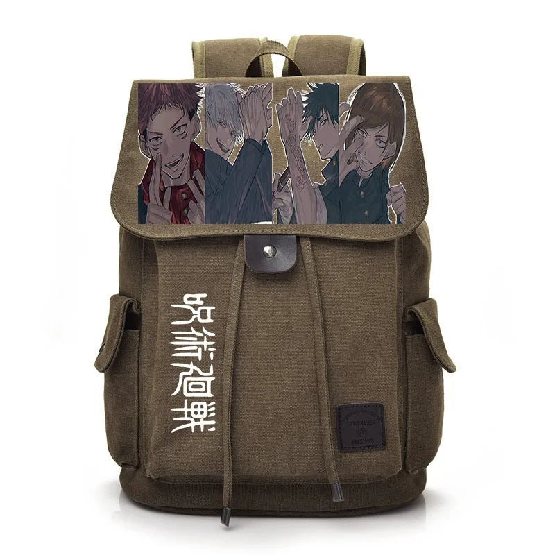 Jujutsu Kaisen Anime Backpack Cosplay Gojo Unisex Students School Bag Large Capacity Bookbag Laptop Travel Rucksack Outdoor Bag