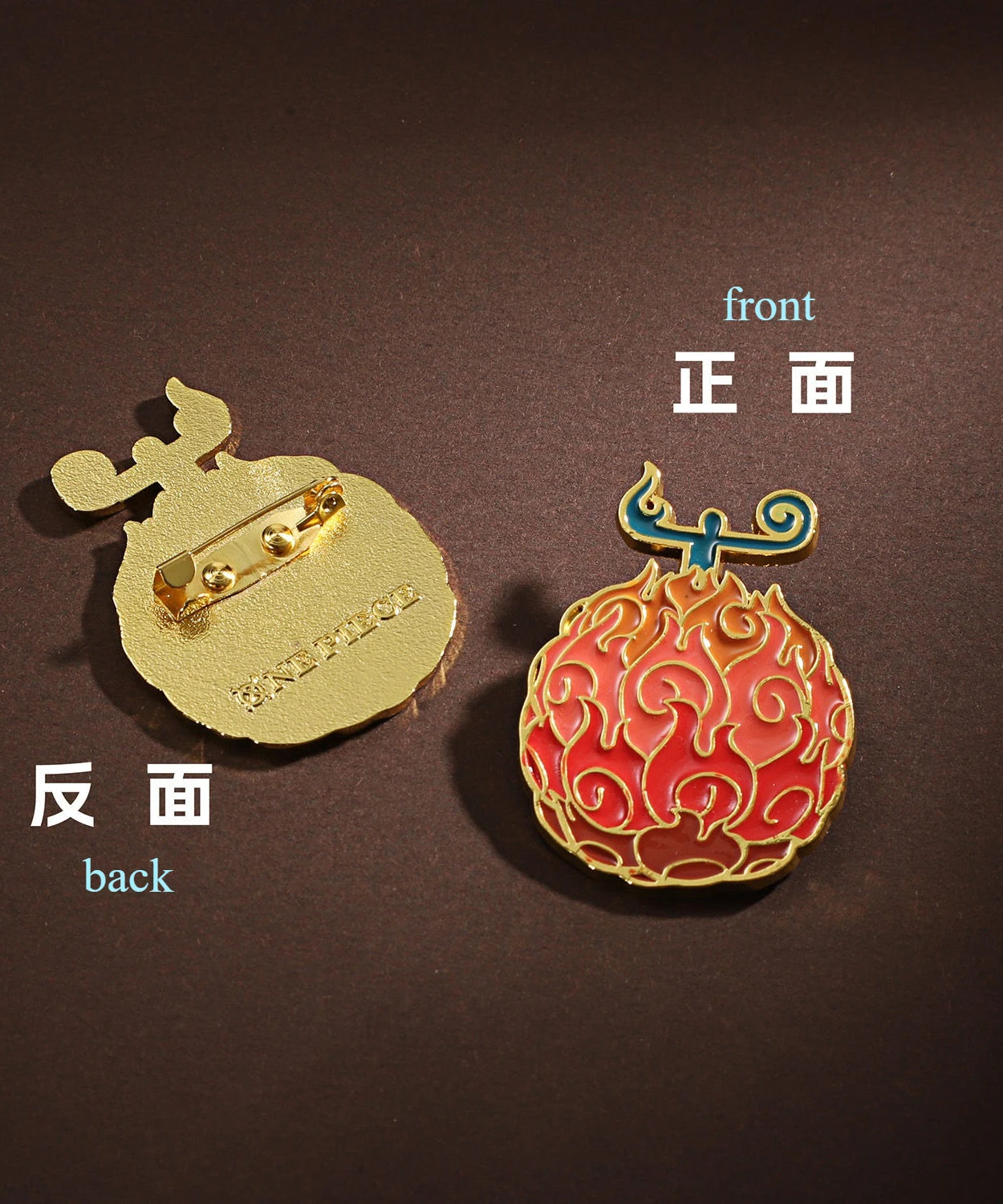 One Piece King Pin Straw Hat One Piece Team Metal Badge Backpack Ace Devil Fruit Medal Couple Luffy Brooch