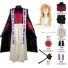 Anime Demon Slayer Doma Douma Cosplay Costume – Uniform & Wig Set