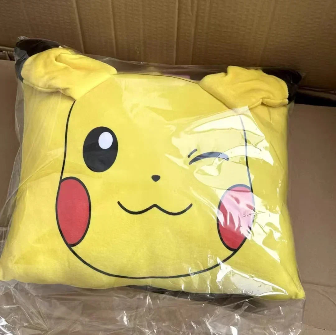 Pokémon Pikachu & Eevee Plush Pillow Cover – Cute Anime Cushion for Home & Office