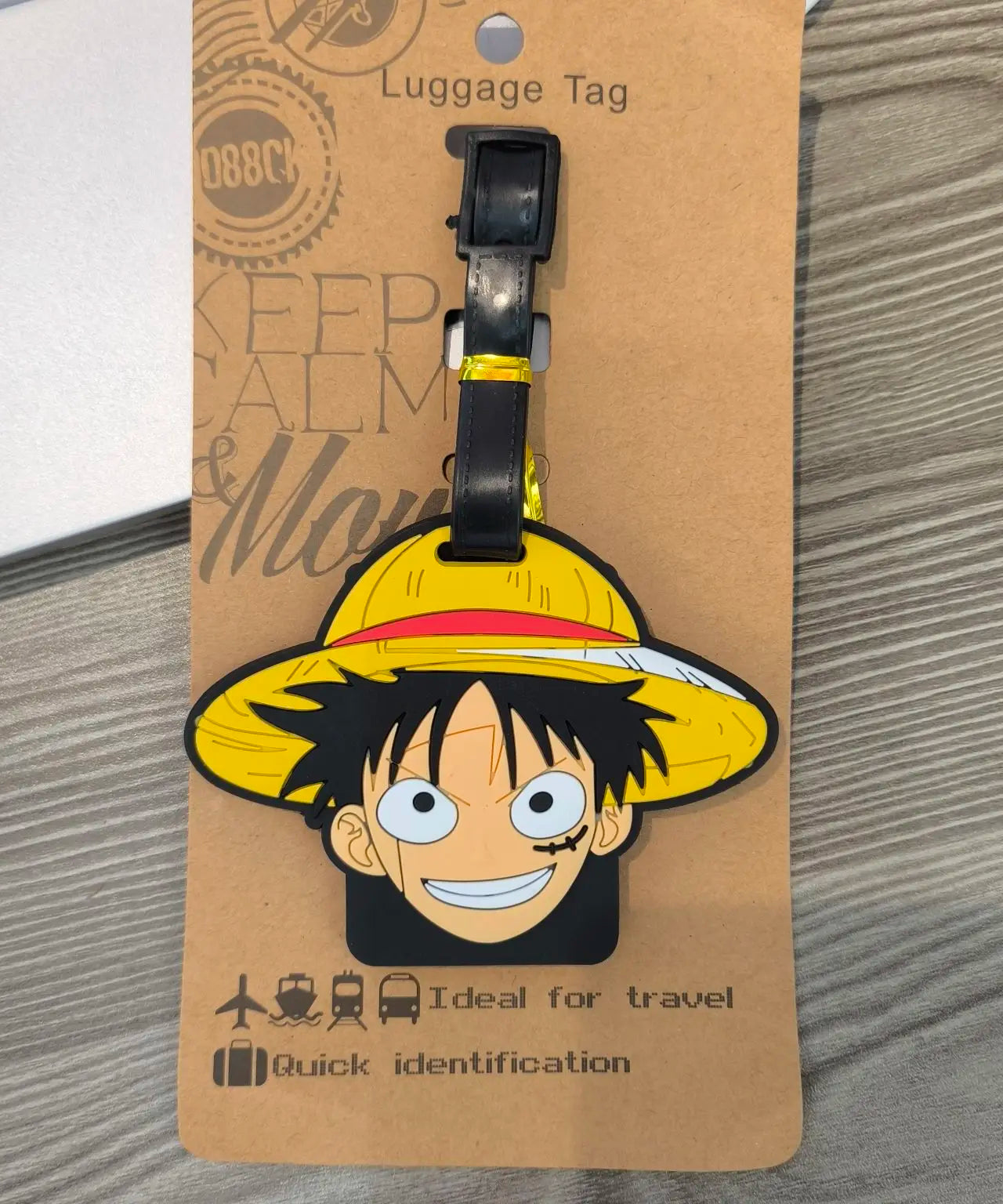 Anime One Piece Boarding Check in Hang Tag Accessories Joba Lu Fei Suolong Luggage Tag Cute Creativity