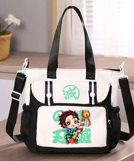Anime Demon Slayer Kamado Tanjirou New Shoulderbag Men Women Crossbody Bags Student Fashion Large Capacity Handbag Holiday Gifts