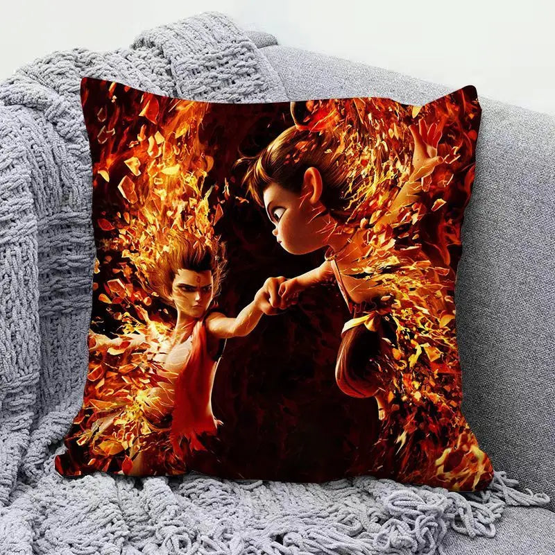 Ne Zha anime peripherals pillows cute personality creative fashion living room sofa bedroom cushions holiday gift