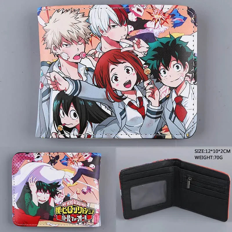 My Hero Academia Todoroki Shoto Men's Anime Wallet Midoriya Izuku PU Leather Purse