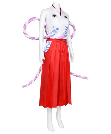 One Piece Yamato Wano Country Kimono Sets Kozuki Oden Oniji Cosplay Costume with Wig Headgear for Halloween Anime Wafuku Party