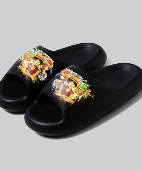 One Piece Luffy Zoro Cute soft bottom flip-flop personality stylish and comfortable men and women sandals holiday gift