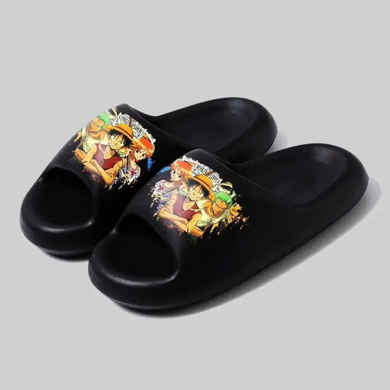 One Piece Luffy Zoro Cute soft bottom flip-flop personality stylish and comfortable men and women sandals holiday gift