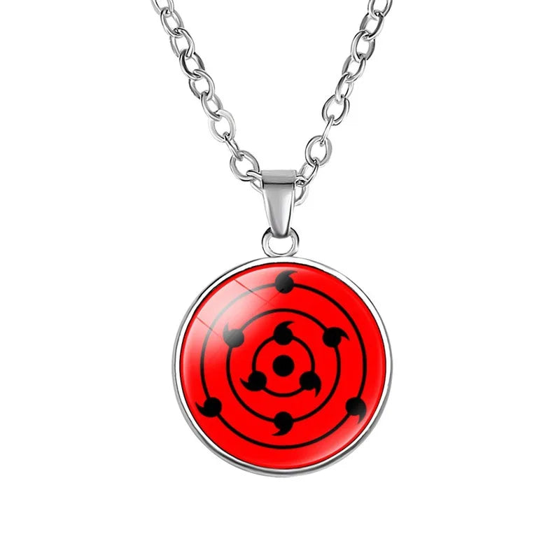 Anime Sharingan Eye Necklace – Uchiha Kakashi Mangekyou Pendant & Goth Choker 5