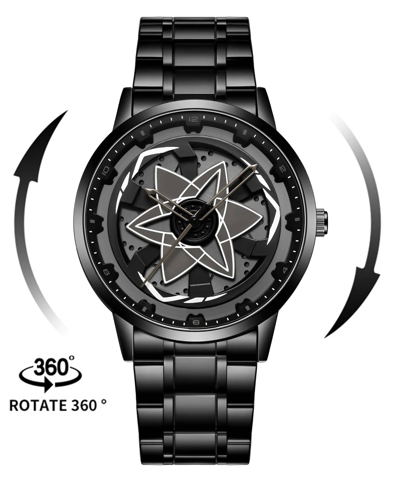 Naruto Anime - Sharingan Rotary Dial Watch – 3D Anime Quartz Waterproof Men’s Luxury Watch