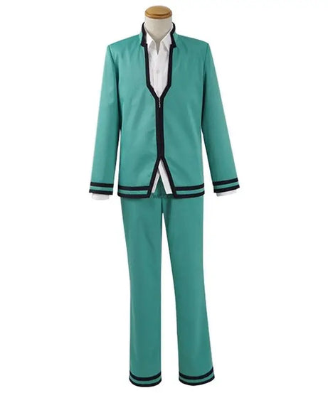 Saiki Kusuo Cosplay Set - Wig, Kostum, dan Aksesoris