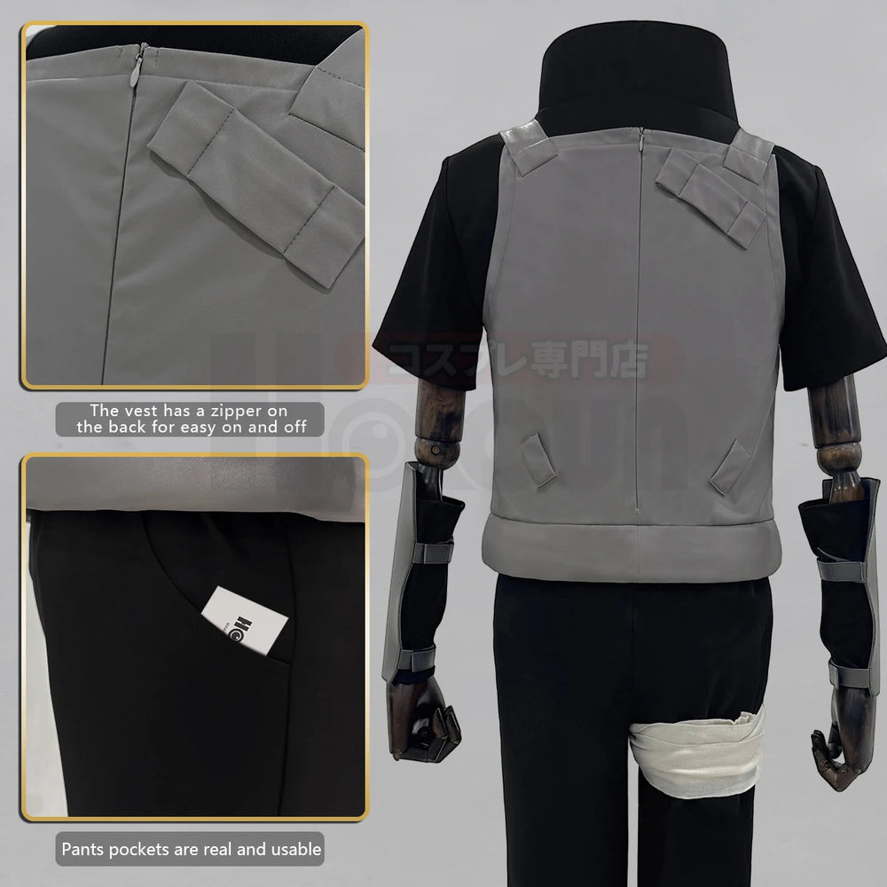 Naruto Itachi ANBU Cosplay Costume — Vest, Shirt & Pants 4