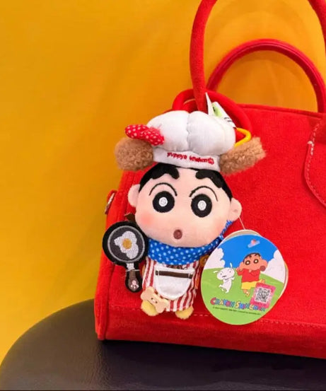 Cute Genuine Chef Series Crayon Shin-chan Plush Doll Keychain Bag Pendant Toy Gift