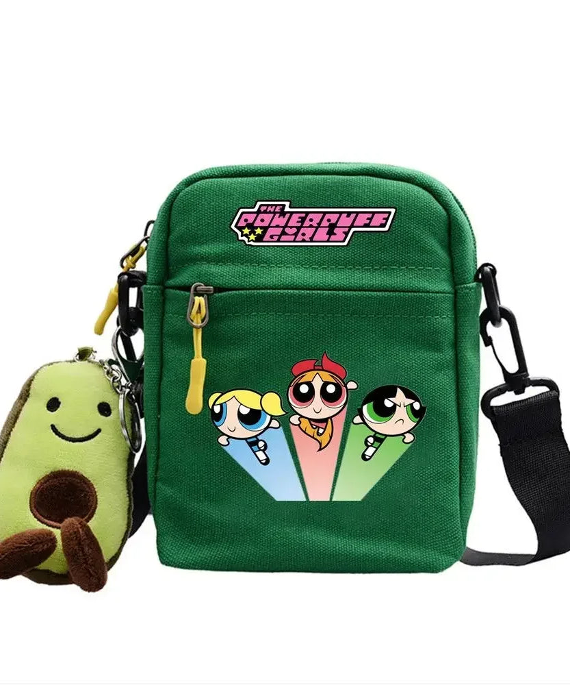 The Powerpuff Girls children's cute student versatile shoulder bag personality casual crossbody bag holiday gift kawaii