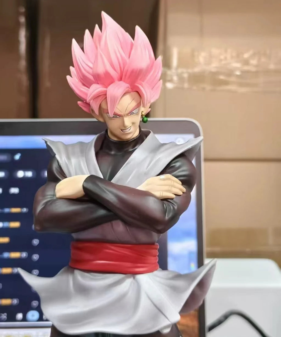 27cm Dragon Ball Z Figure Super Saiyan Goku Black Zamasu Mask Action Figure Pvc Model Statue Collection Decoration