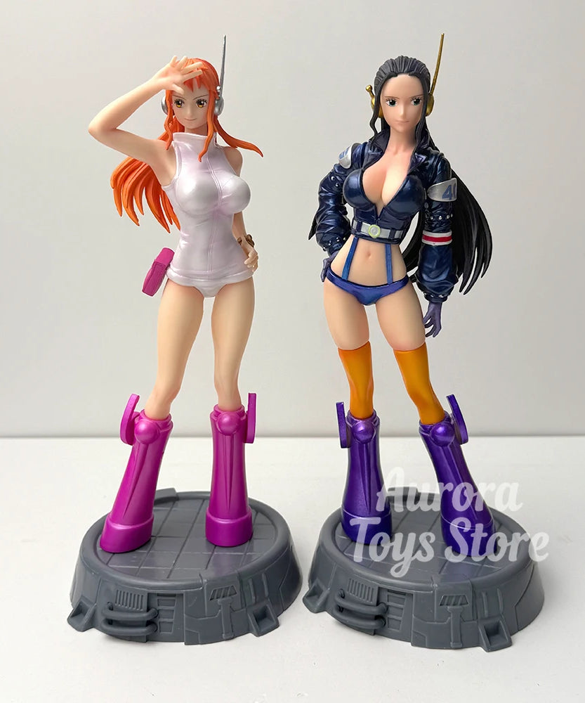 26cm/10.24in Anime ONE PIECE Figure Robin Nami Action Figures Pvc Collection Model Toys for Children Gifts