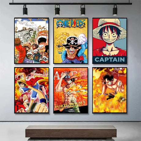 One Piece  Anime Canvas Painting Anime Characters Monkey D. Luffy Print Living Room Decoration Wall Decoration Painting