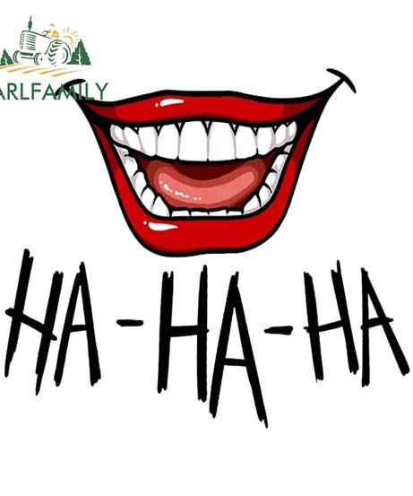 EARLFAMILY 13cm For Scary Devil Tooth Helmet Car Stickers RV JDM Motorcycle Decal Waterproof Camper Van Funny Car Accessories