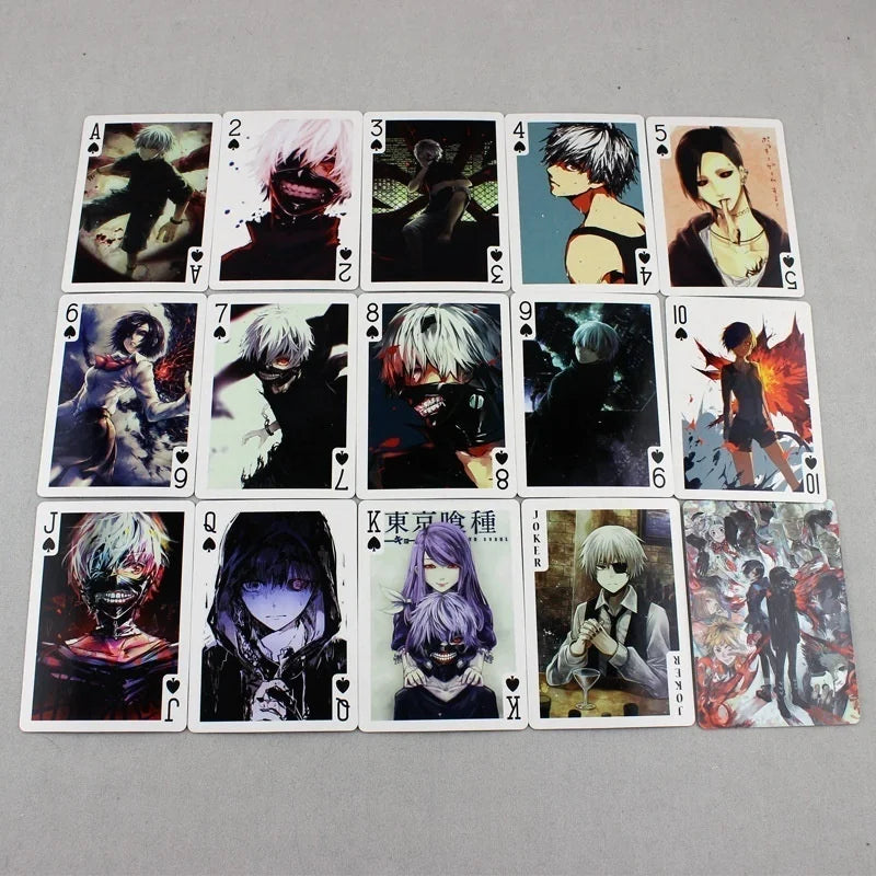 Anime Tokyo Ghoul Poker Cards Desk Playing Props Fans' Novelty Collection Accessories