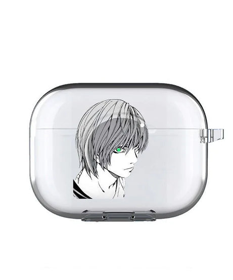 DEATH NOTE Yagami Light Earphone Case for Airpods 1 2 3 Pro Case Anime Transparent Wirless Bluetooth Headphone Cover for Pro2