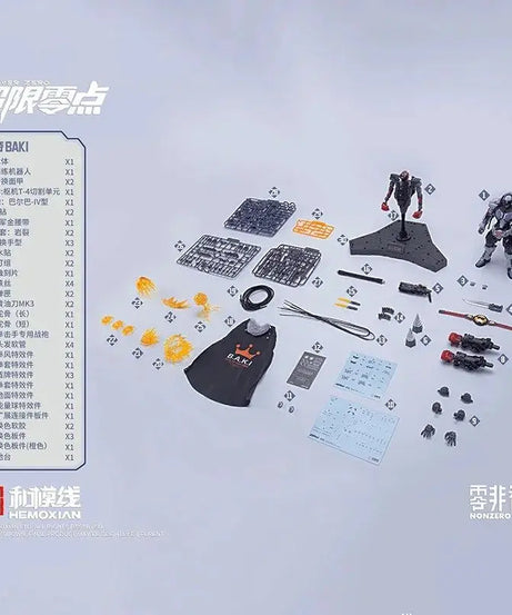 Hemoxian Over Zero 1/10 Baki Boxer Assembly Mecha Model Kit  Action Figure With Water Decals Collectible Toy Ornament Boy Gift
