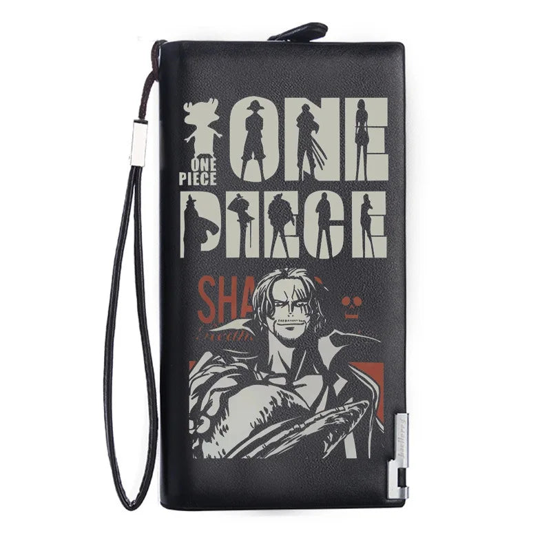 One Piece Luffy Ace Anime Peripheral Zipper New PU Wallet Handsome Personality Boy Print Coin Purse Short Card Pack Holiday Gift